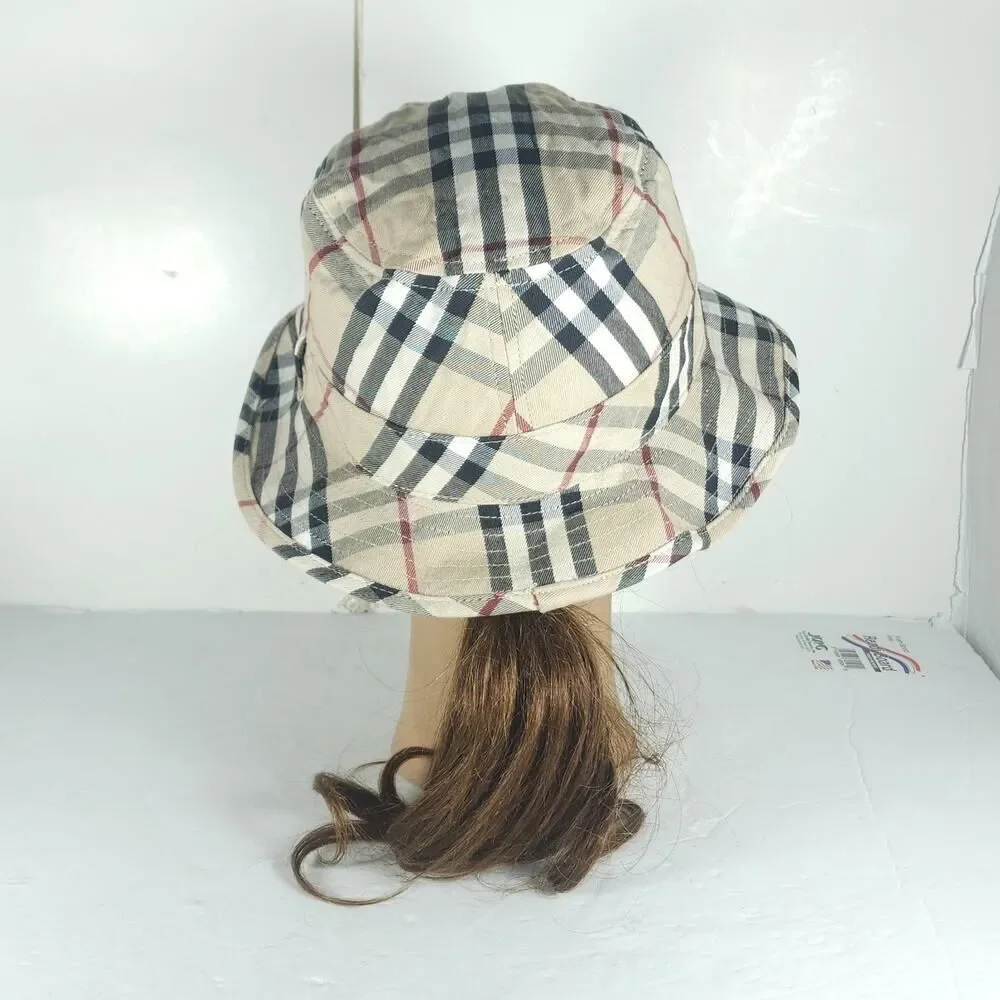 Burberry Women's Vintage Nova Check Medium Cotton Plaid Bucket Hat England